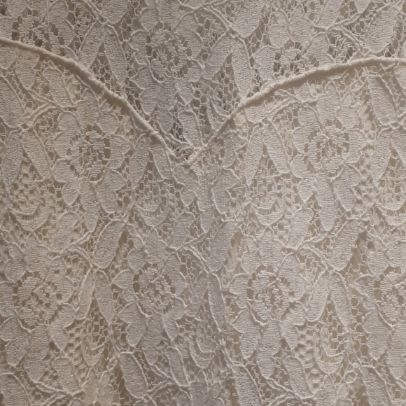 ARDENE white lace dress with brown belt - Picture 2 of 6